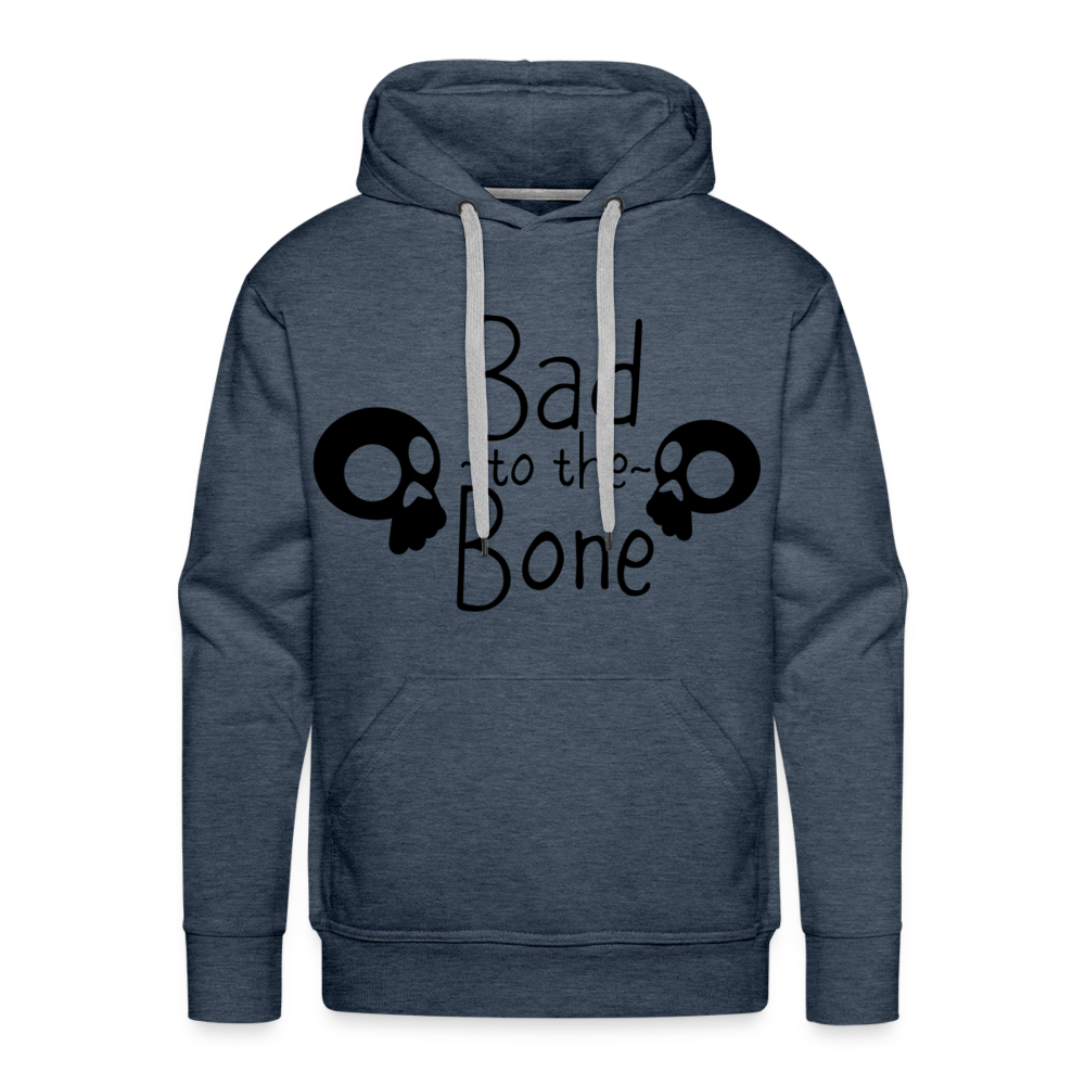 BAD TO THE BONE Premium Hoodie - heather denim