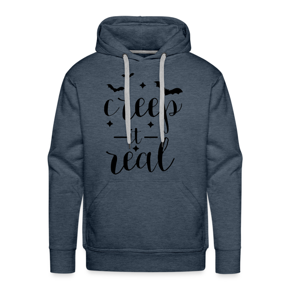 CREEP IT REAL Premium Hoodie - heather denim