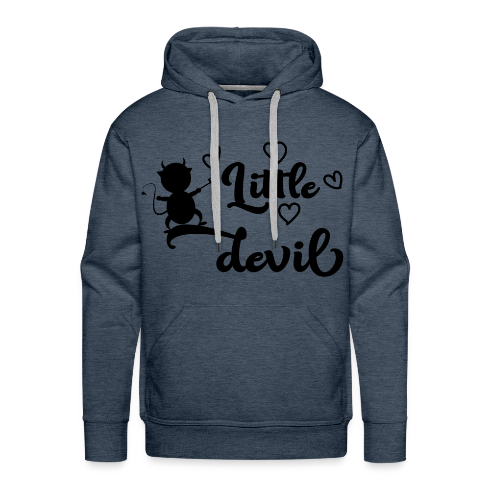 LITTLE DEVIL Premium Hoodie - heather denim