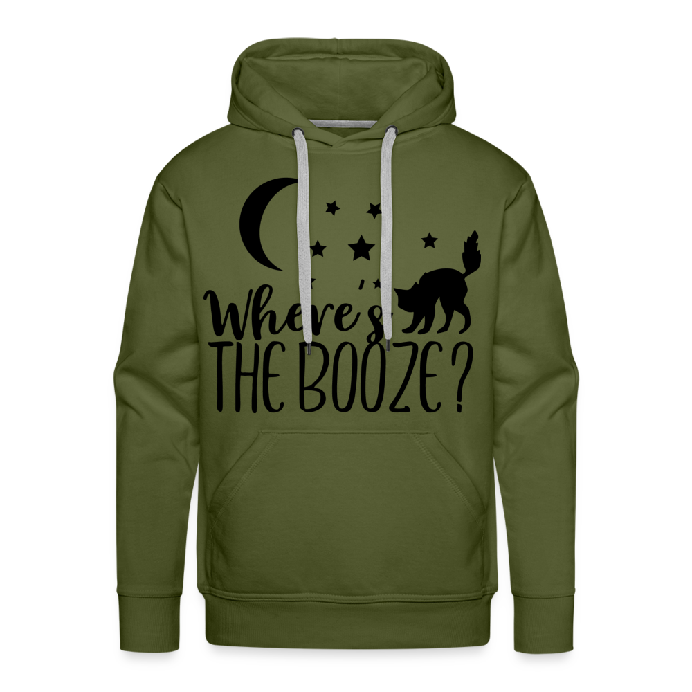 WHERE'S THE BOOZE Premium Hoodie - olive green