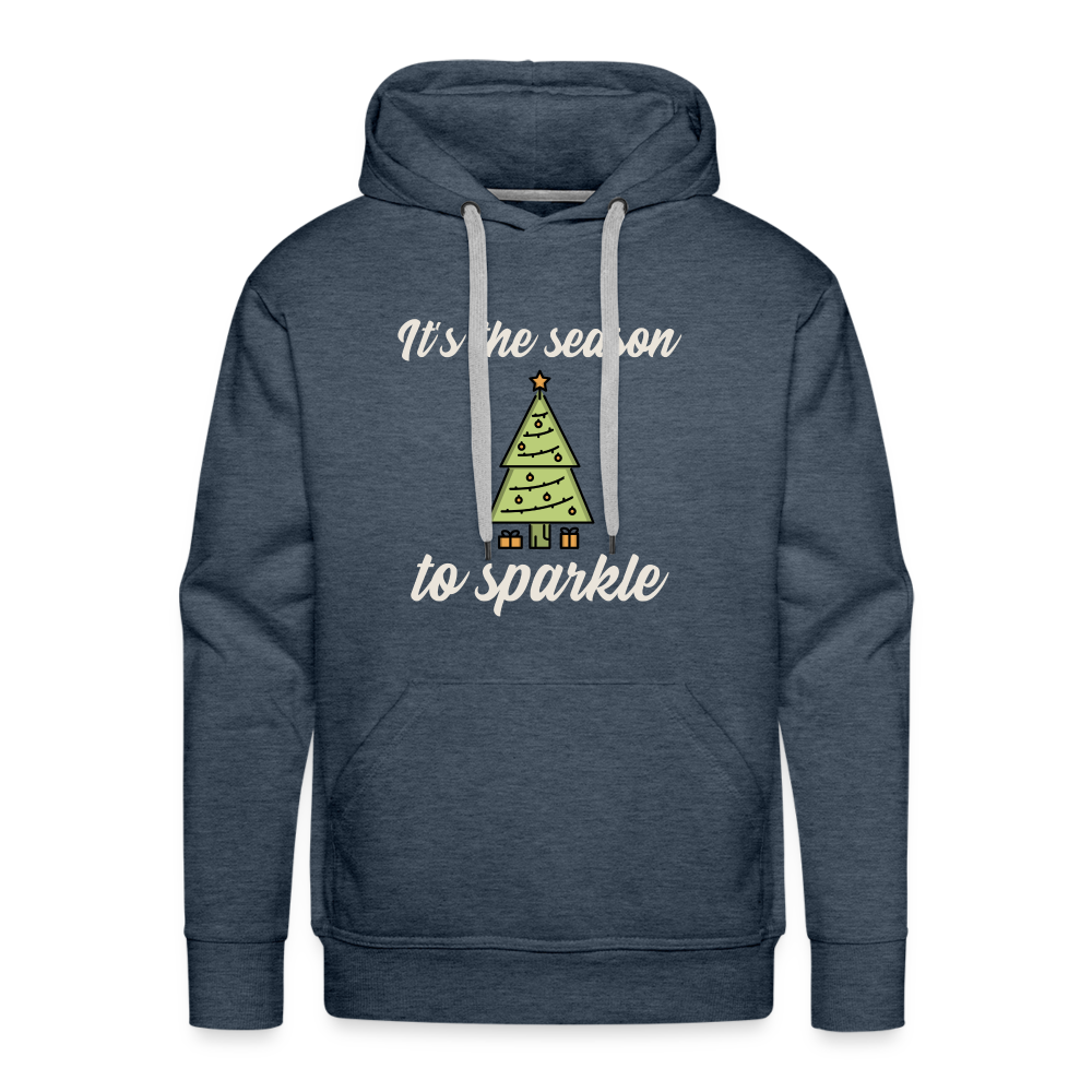 IT'S THE SEASON Premium Hoodie - heather denim