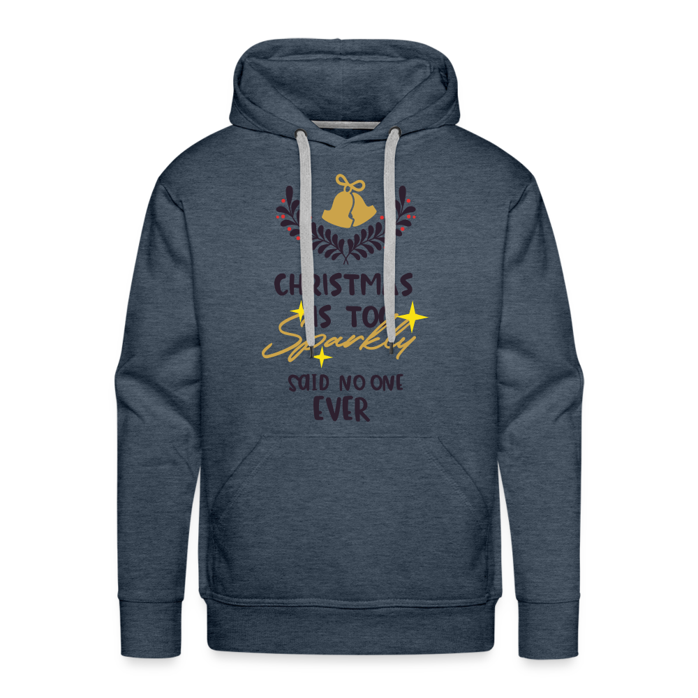 CHRISTMAS IS TOO Premium Hoodie - heather denim