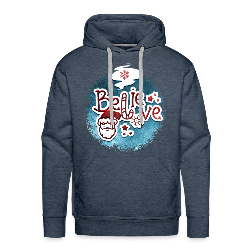 BELIEVE Premium Hoodie - heather denim