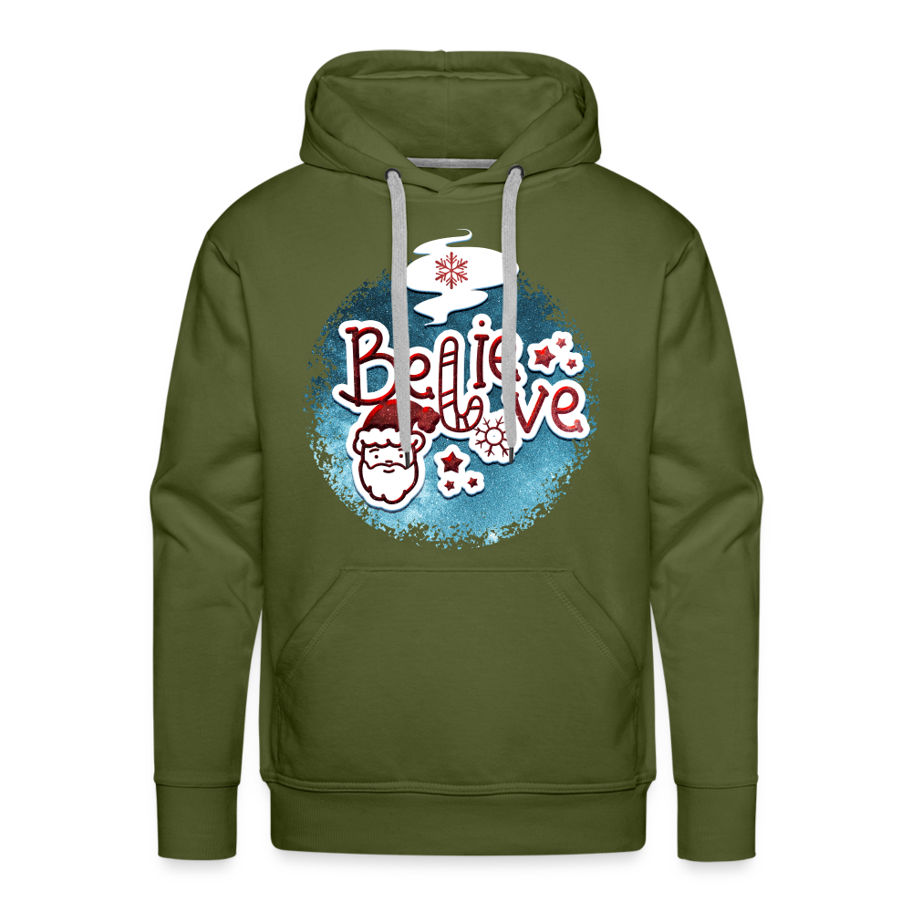 BELIEVE Premium Hoodie - olive green