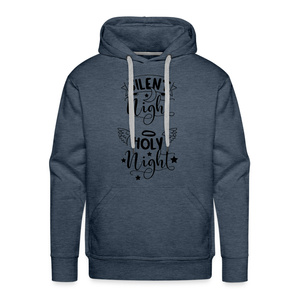 SILENT NIGHT Premium Hoodie - heather denim