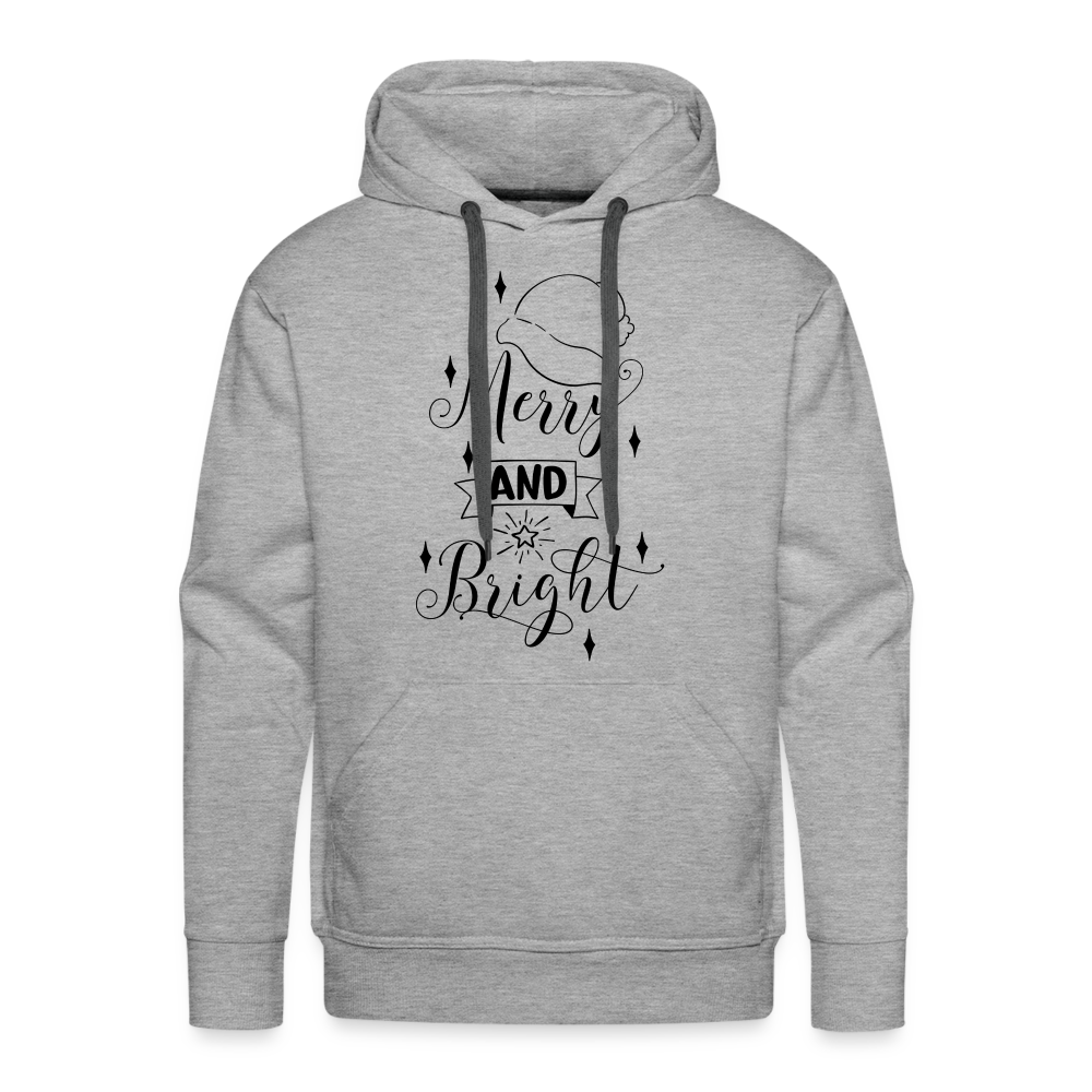 MERRY AND BRIGHT Premium Hoodie - heather grey