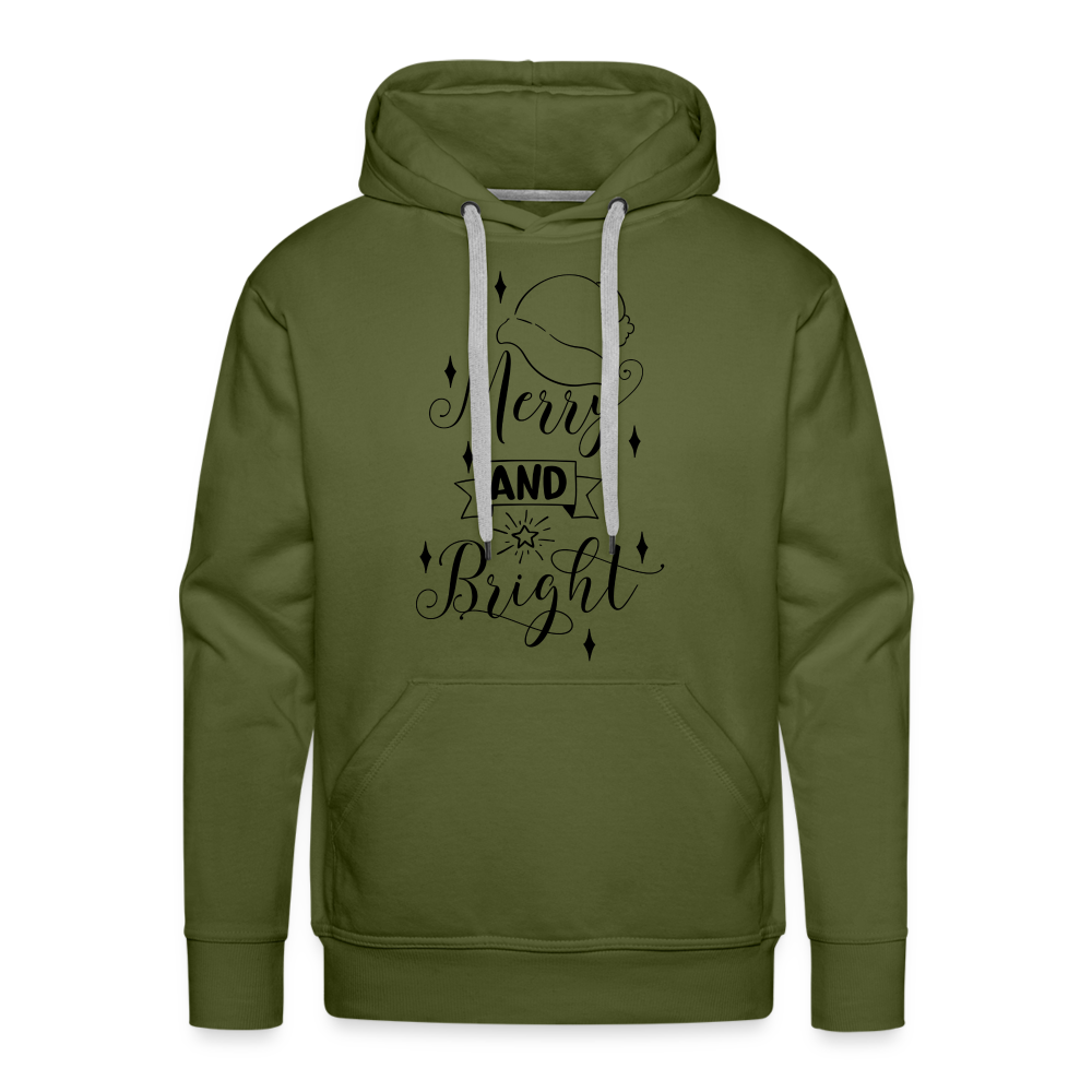 MERRY AND BRIGHT Premium Hoodie - olive green