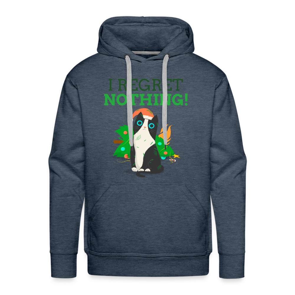 I REGRET NOTHING Premium Hoodie - heather denim