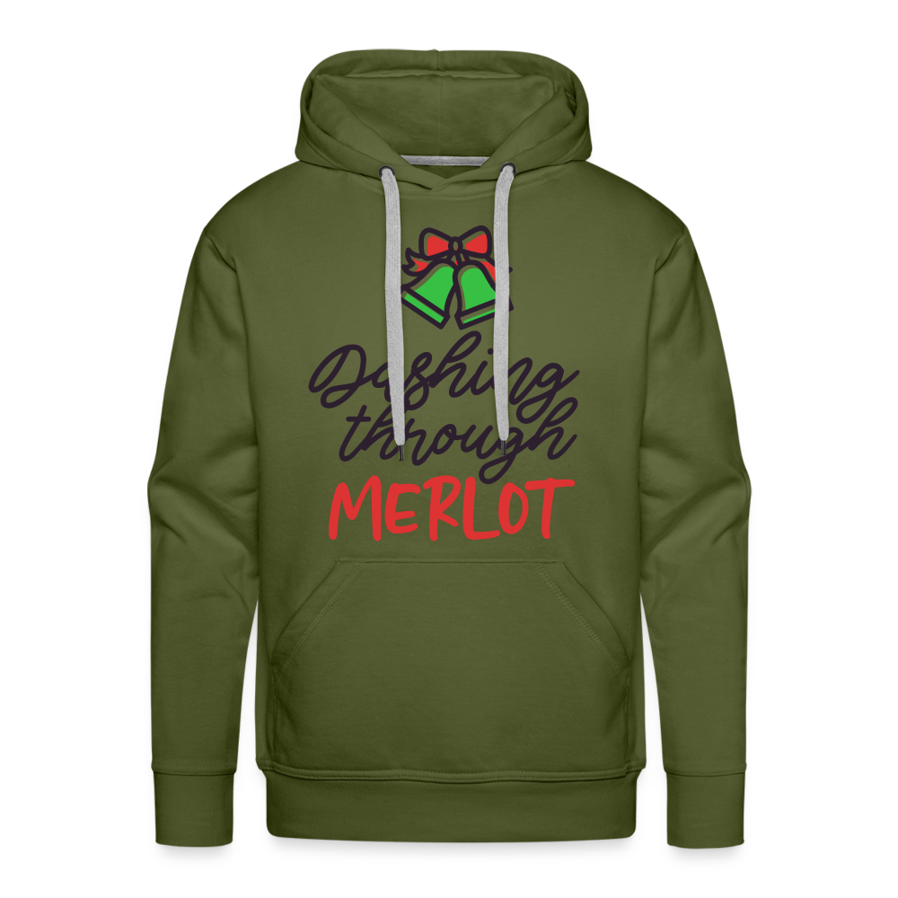 MERLOT Premium Hoodie - olive green