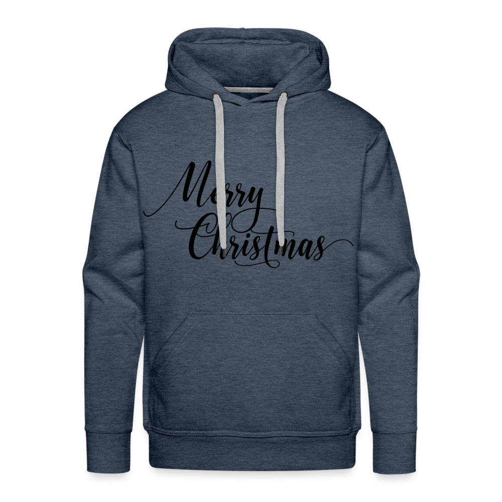 MERRY CHRISTMAS Premium Hoodie - heather denim