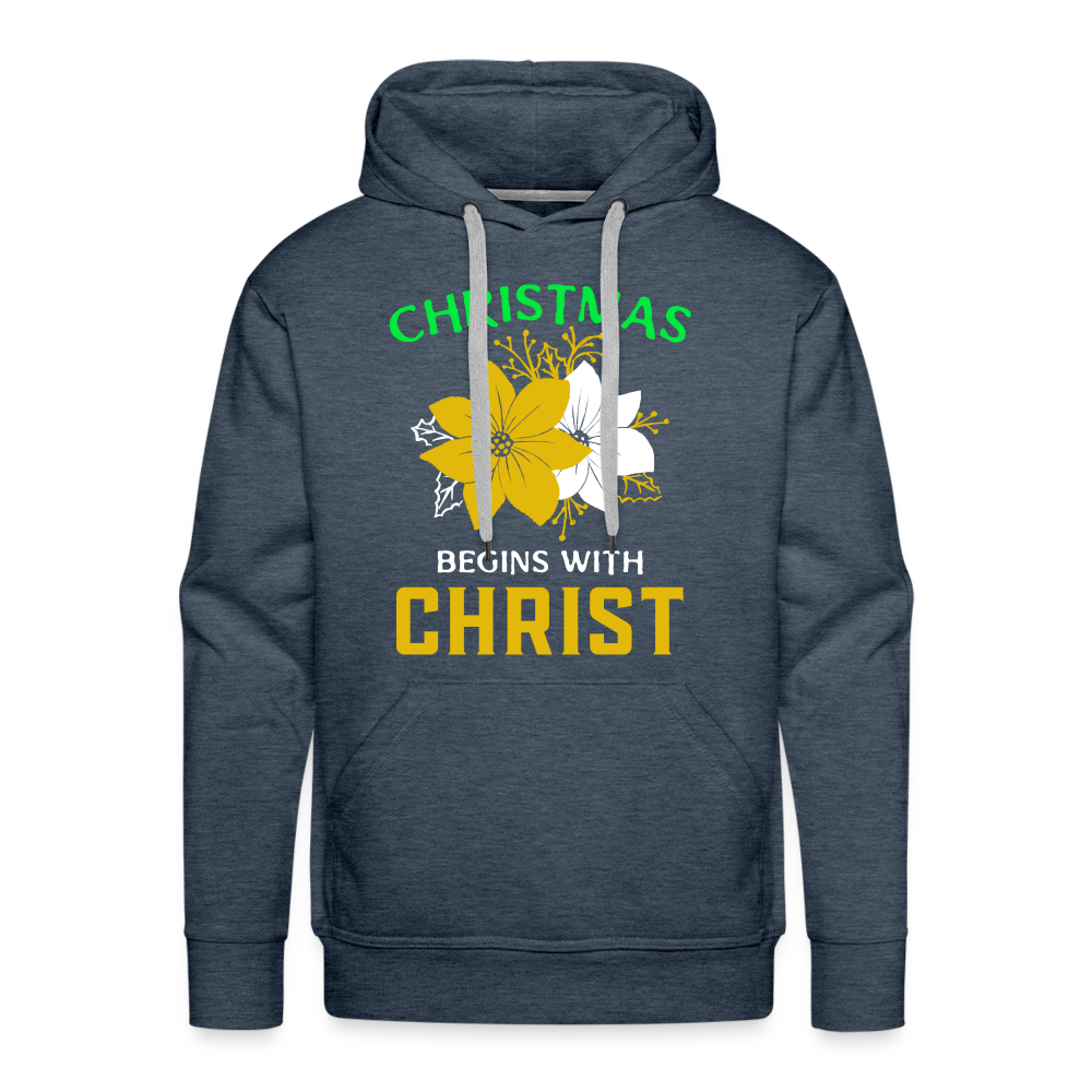 CHRIST Premium Hoodie - heather denim