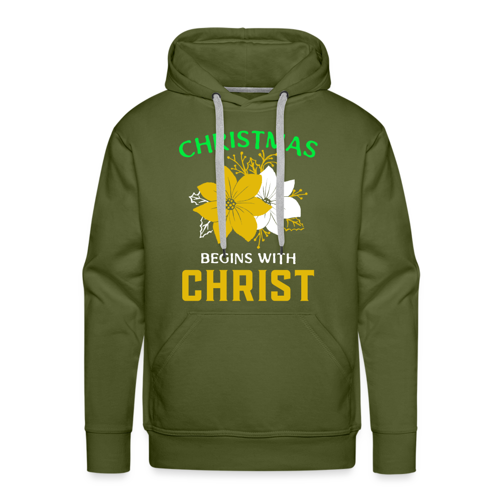 CHRIST Premium Hoodie - olive green