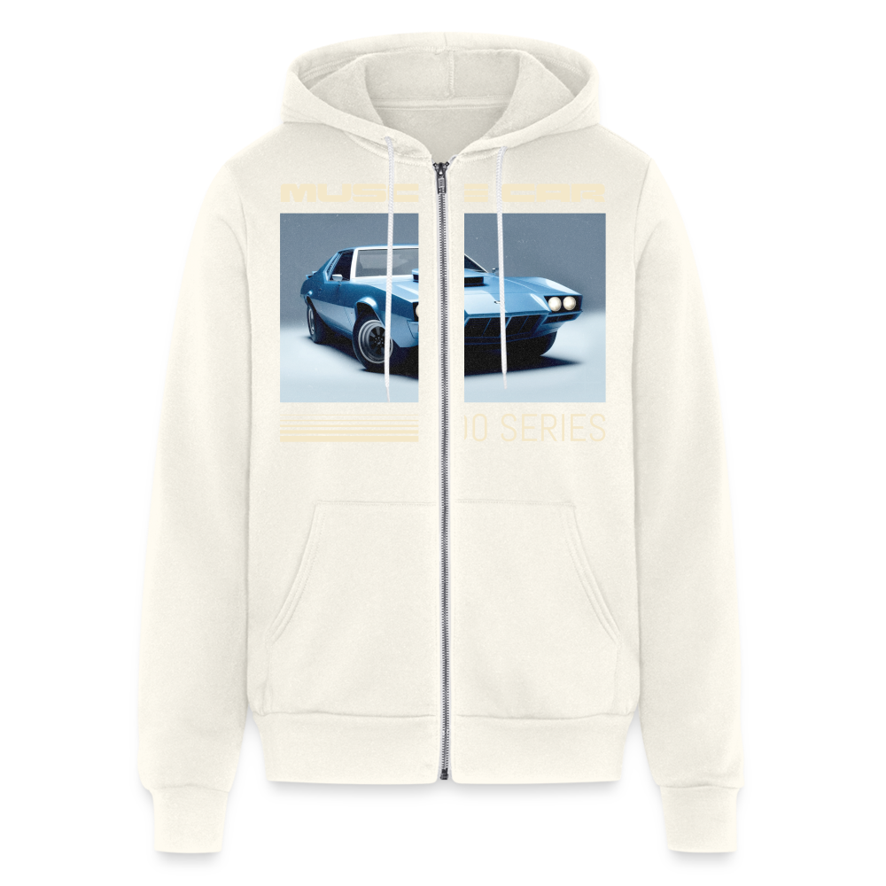 MUSCLE CAR Full Zip Hoodie - vintage white