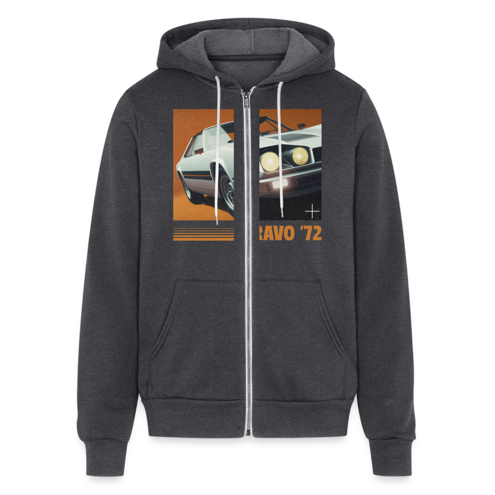 BRAVO Full Zip Hoodie - charcoal grey