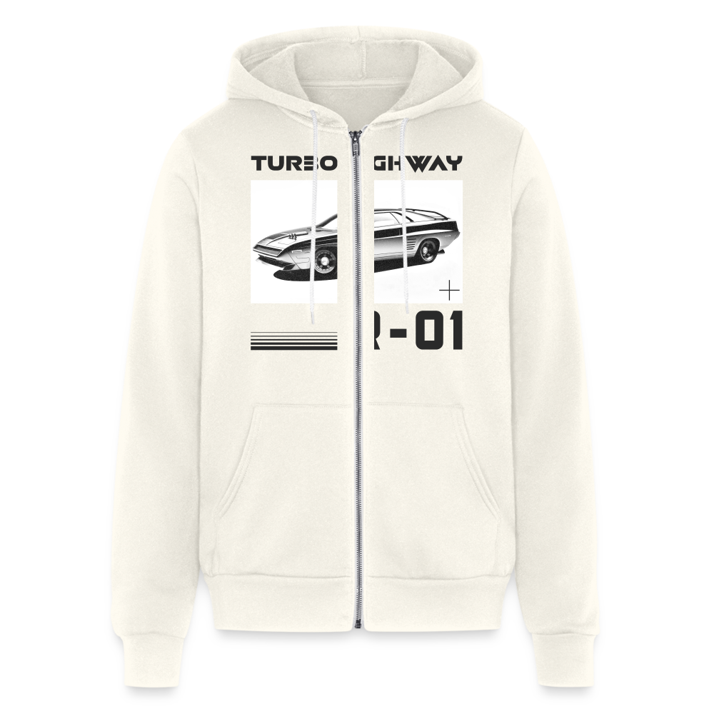 TURBO 01 Full Zip Hoodie - vintage white