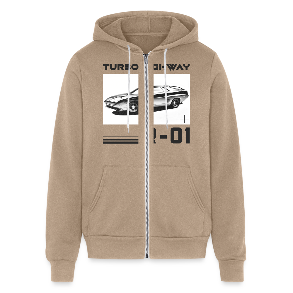 TURBO 01 Full Zip Hoodie - tan