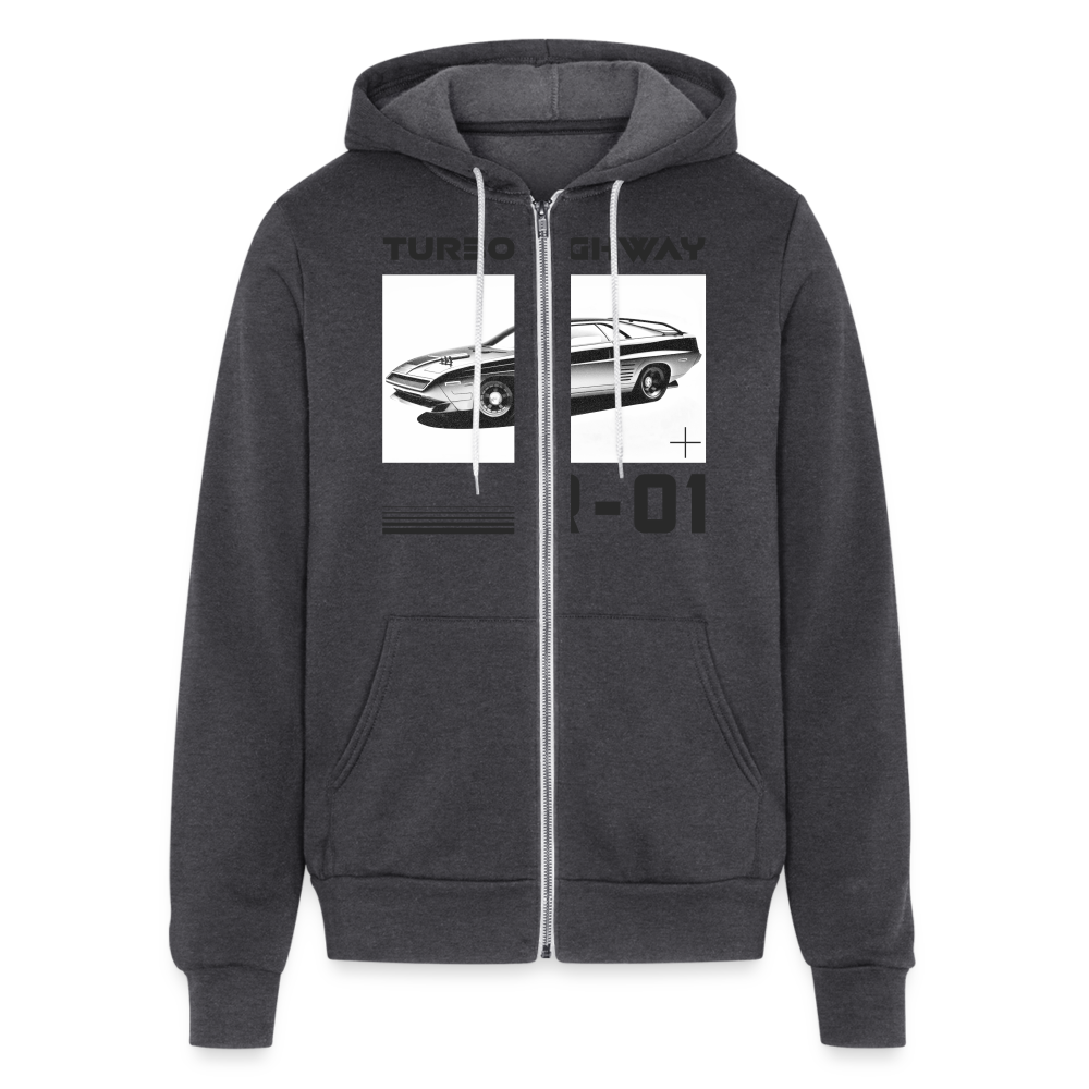 TURBO 01 Full Zip Hoodie - charcoal grey