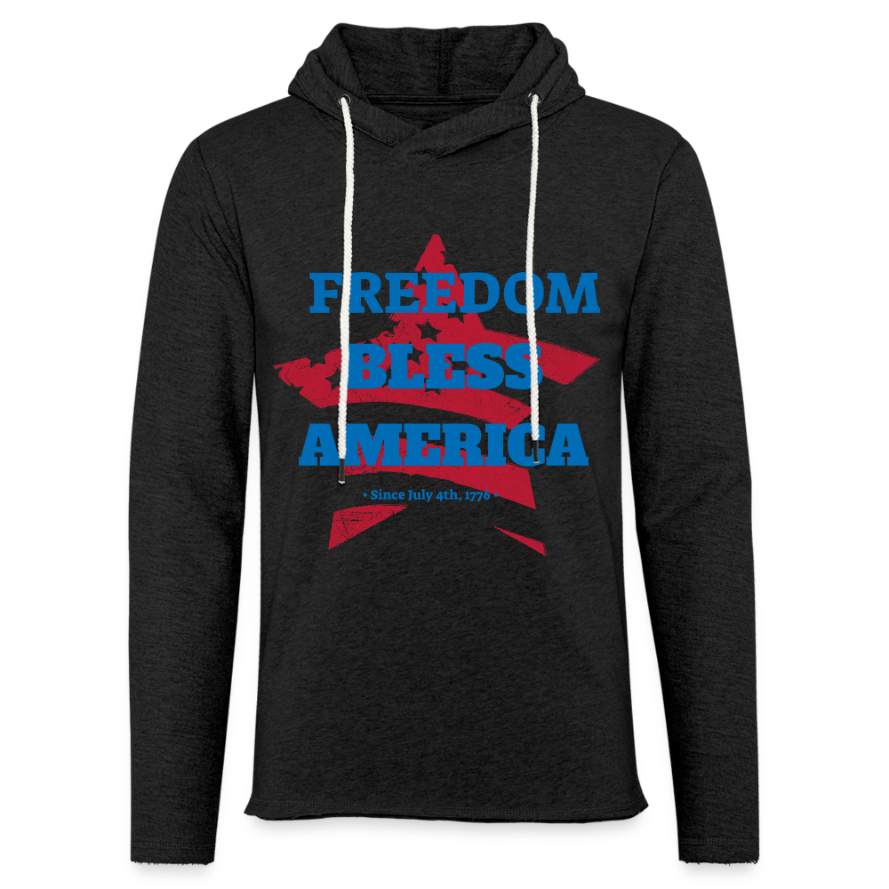 FREEDOM BLESS AMERICA Lightweight Terry Hoodie - charcoal grey