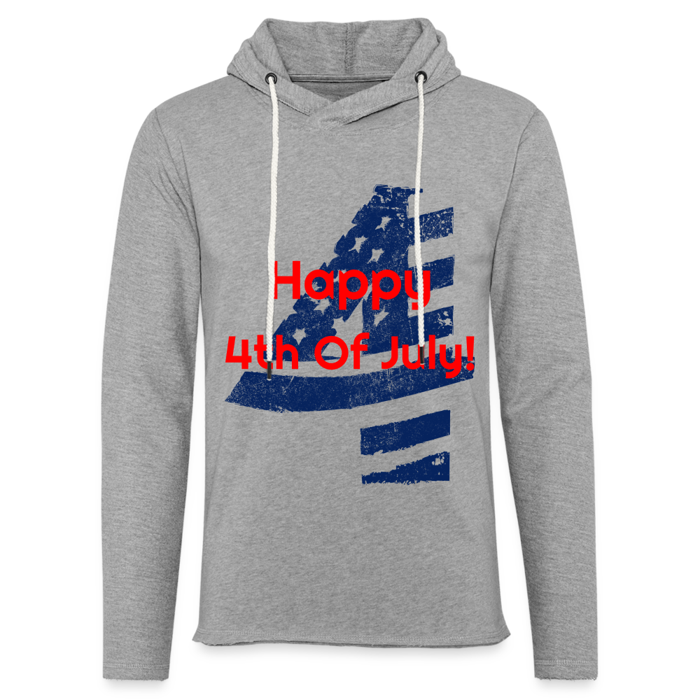 HAPPY 4TH OF JULY Lightweight Terry Hoodie - heather gray