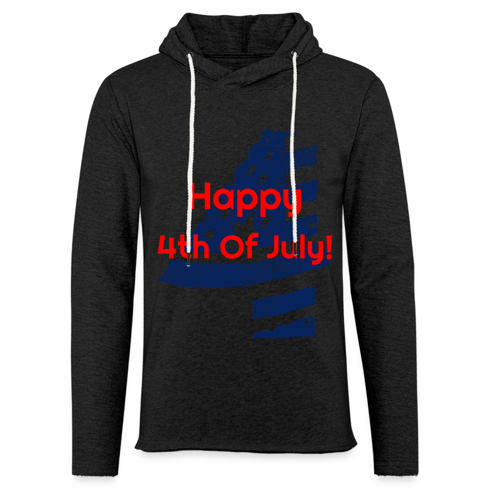 HAPPY 4TH OF JULY Lightweight Terry Hoodie - charcoal grey