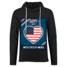 HAPPY 4TH USA Lightweight Terry Hoodie - charcoal grey