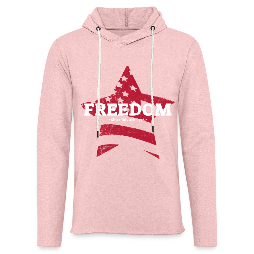 FREEDOM Lightweight Terry Hoodie - cream heather pink