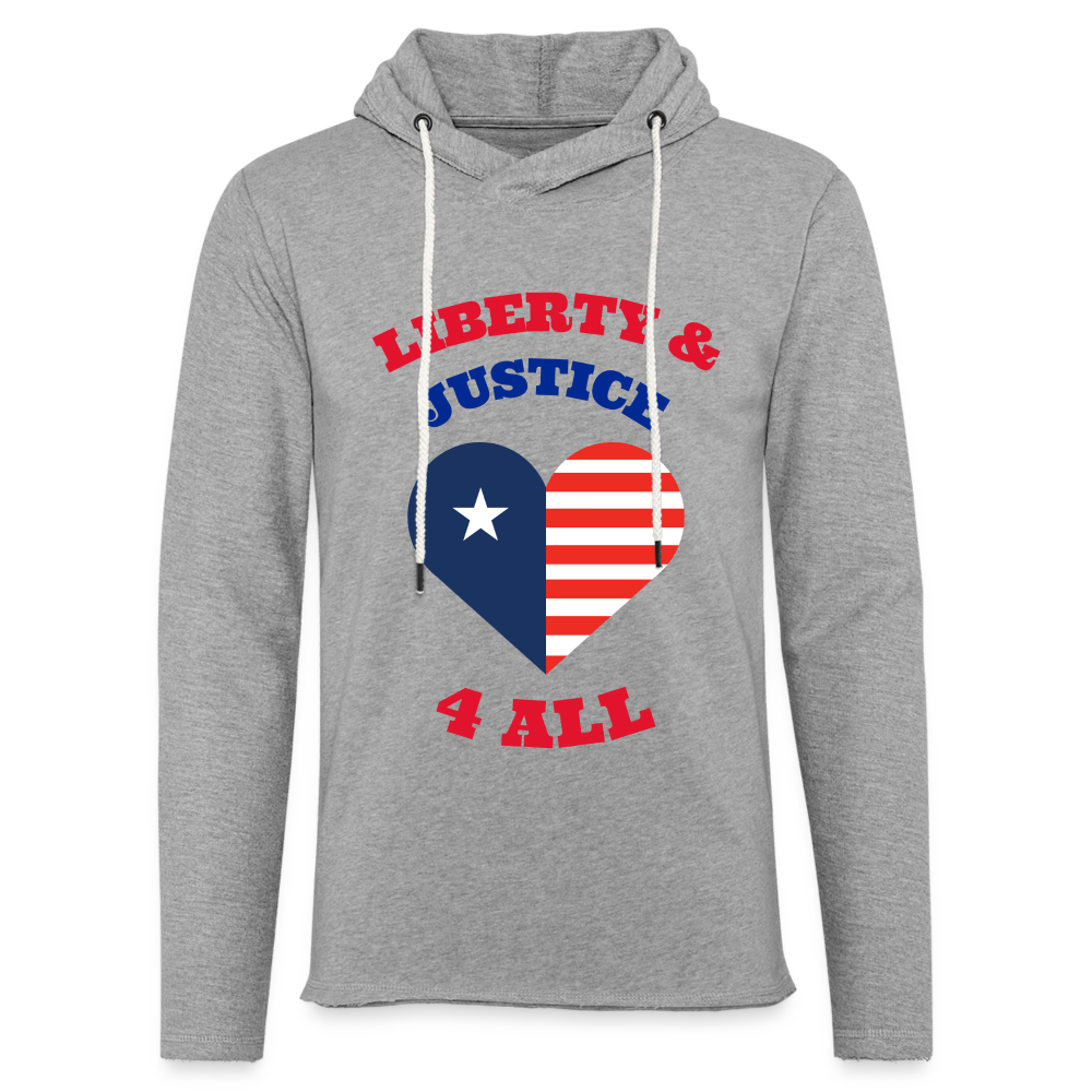 LIBERTY & JUSTICE Lightweight Terry Hoodie - heather gray