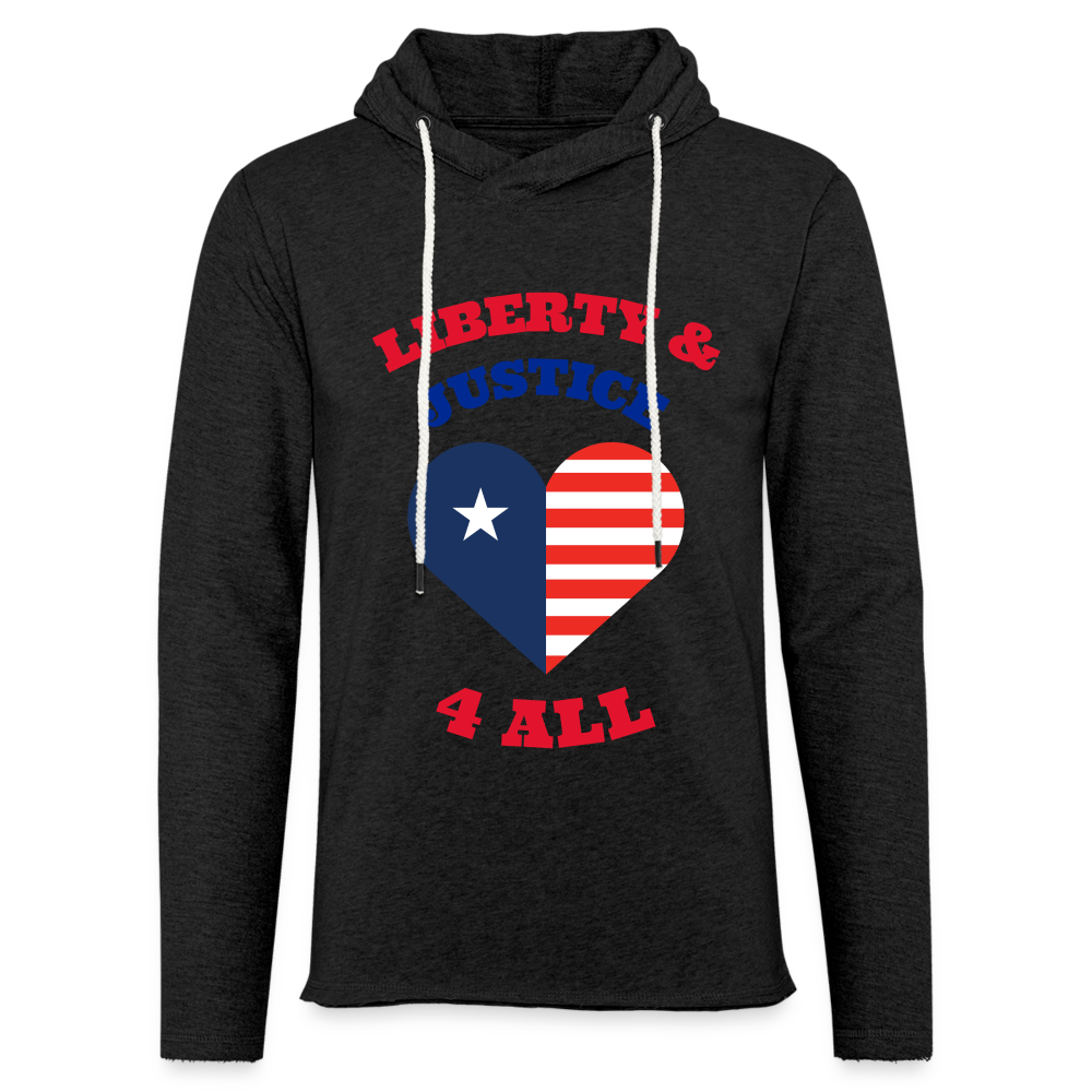 LIBERTY & JUSTICE Lightweight Terry Hoodie - charcoal grey