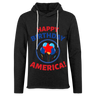 HAPPY BIRTHDAY AMERICA Lightweight Terry Hoodie - charcoal grey