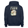 Gildan Heavy Blend Adult Hoodie I HATE - navy