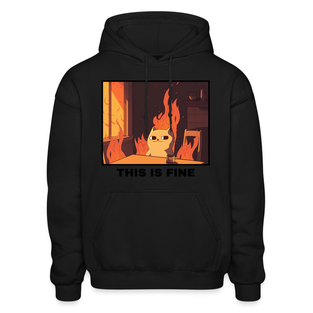 Gildan Heavy Blend Adult Hoodie THIS IS FINE - black