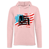 Unisex Lightweight Terry Hoodie - cream heather pink