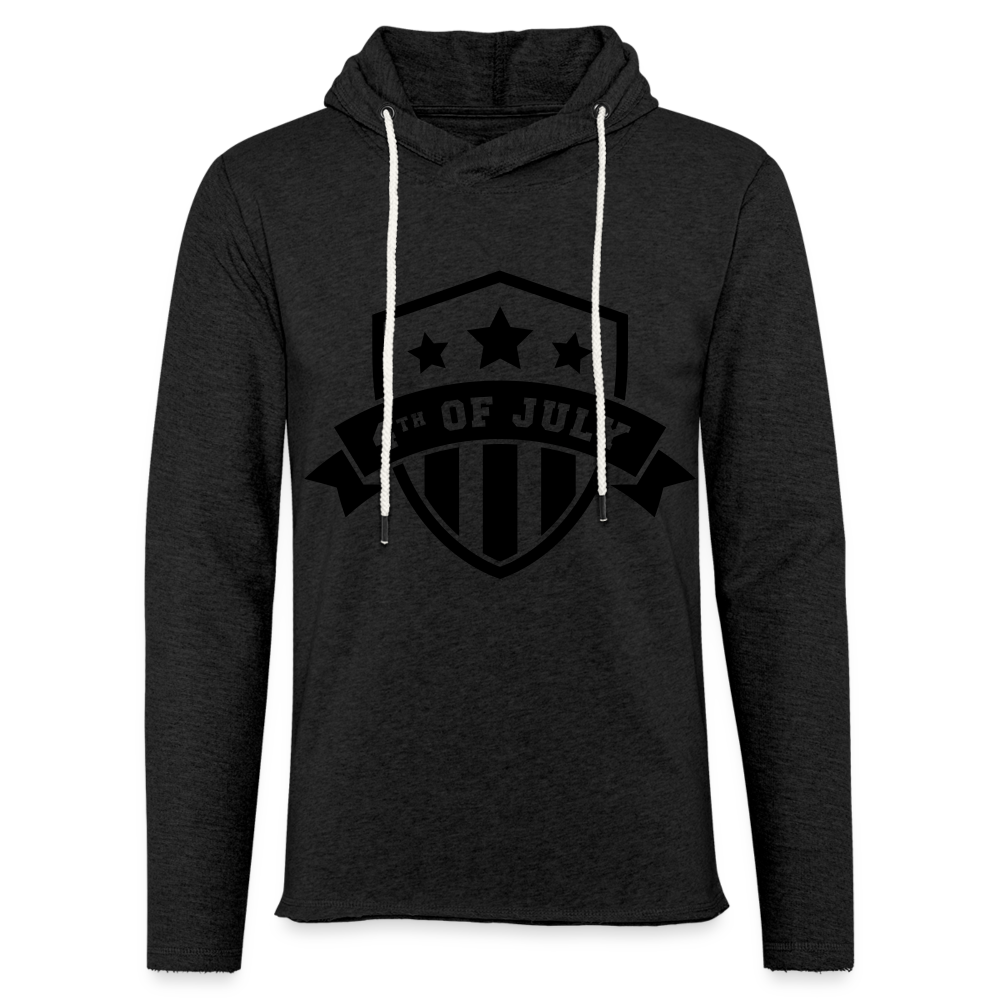 Unisex Lightweight Terry Hoodie - charcoal grey