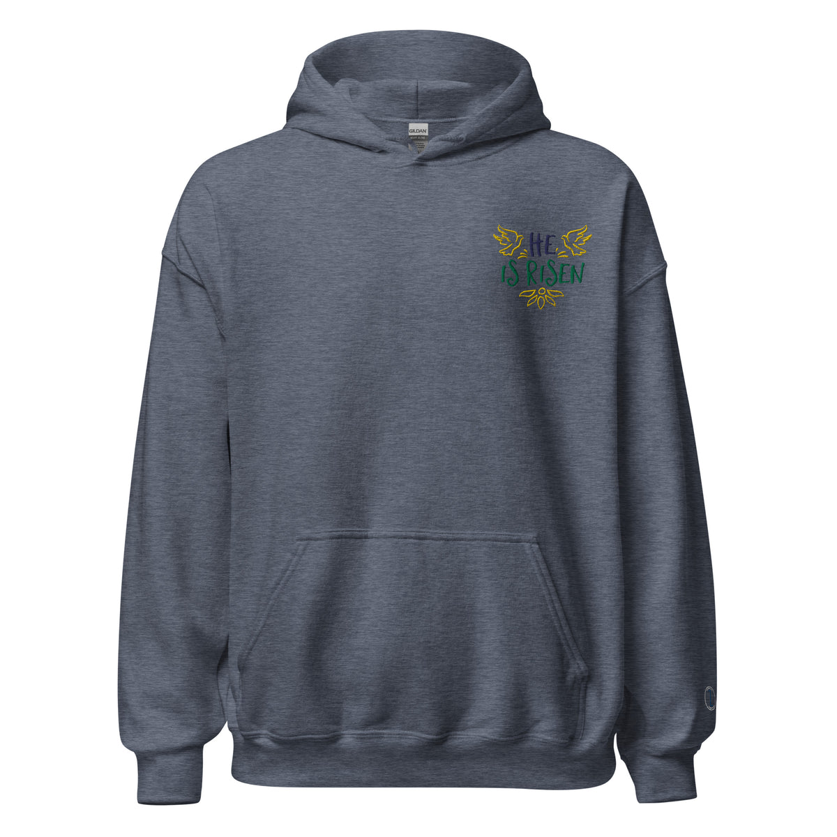 EMBROIDERED HEAVY BLEND PULLOVER HOODIE | GILDAN