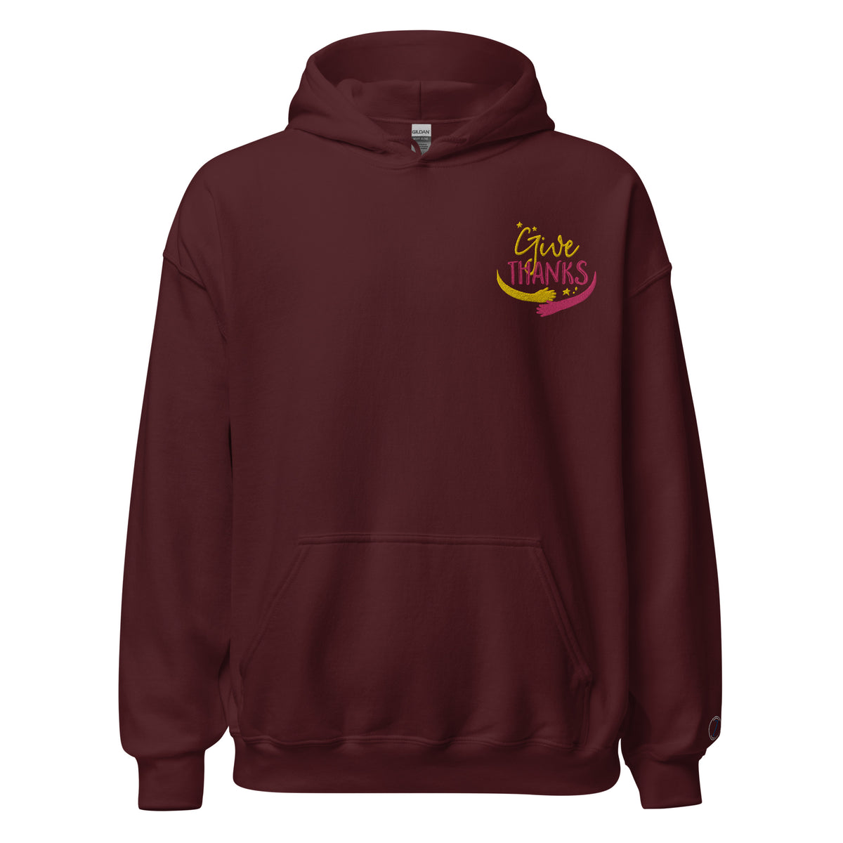 EMBROIDERED HEAVY BLEND PULLOVER HOODIE | GILDAN
