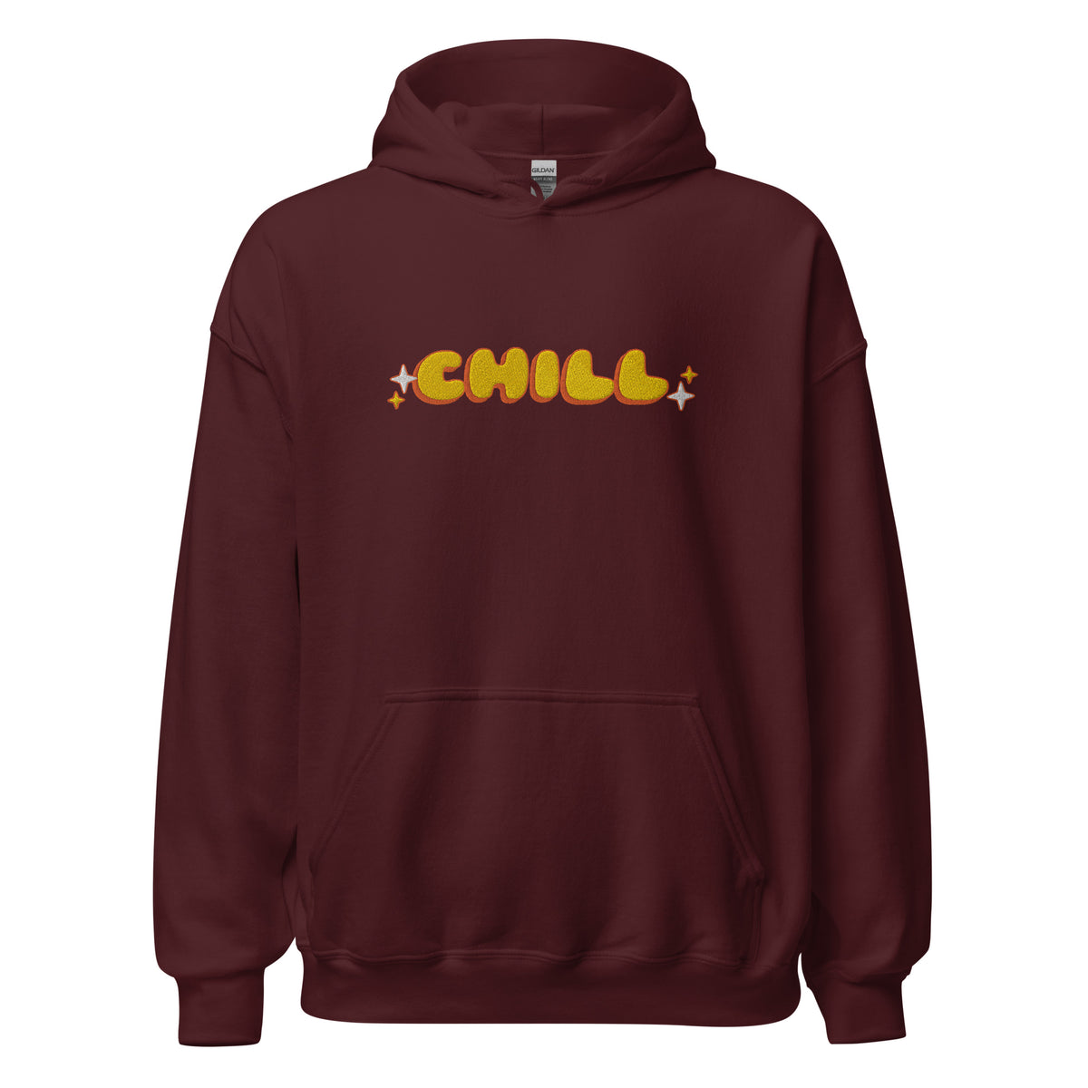 EMBROIDERED HEAVY BLEND PULLOVER HOODIE | GILDAN