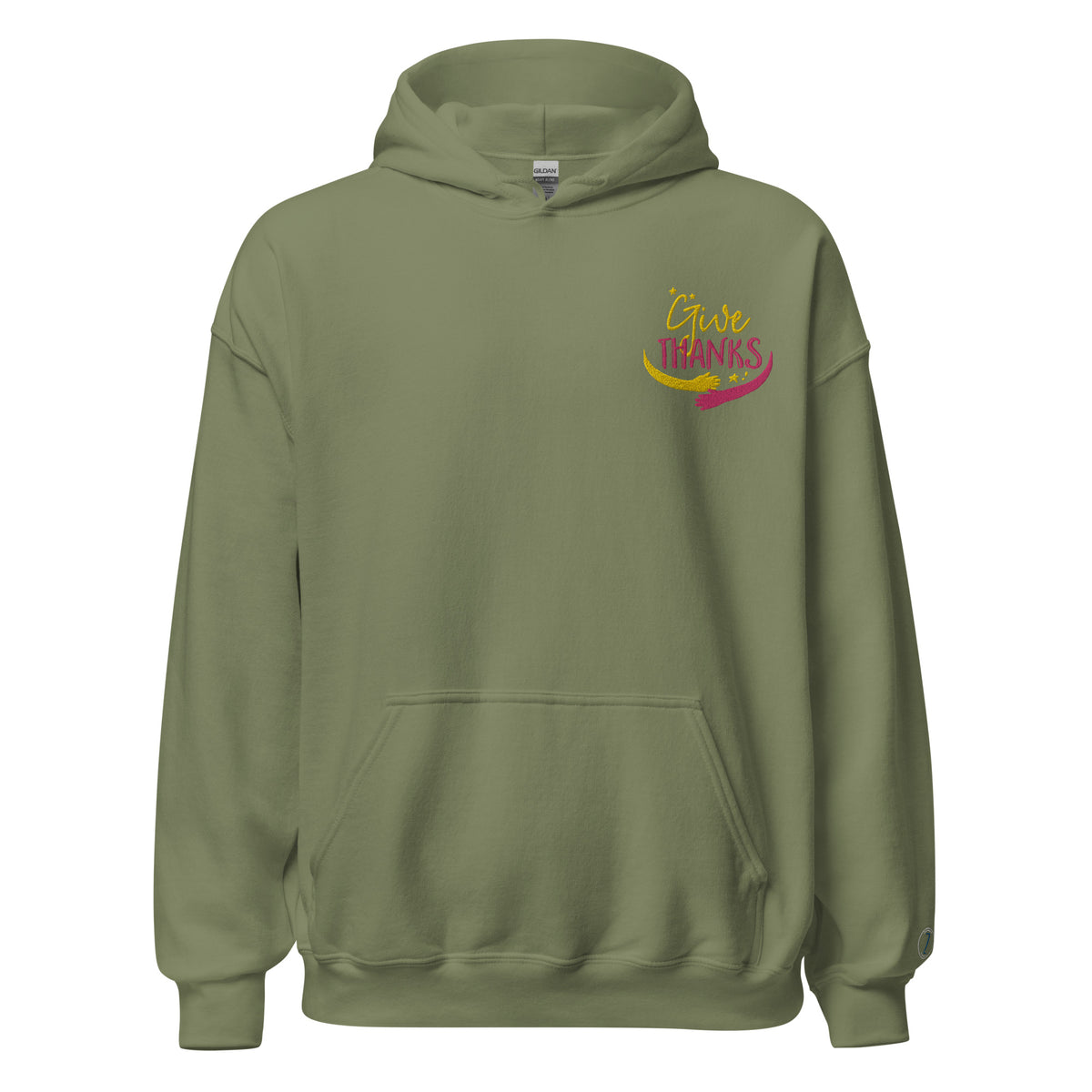 EMBROIDERED HEAVY BLEND PULLOVER HOODIE | GILDAN