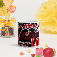 White glossy mug
