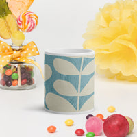 White glossy mug