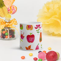 White glossy mug