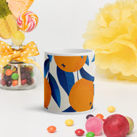 White glossy mug