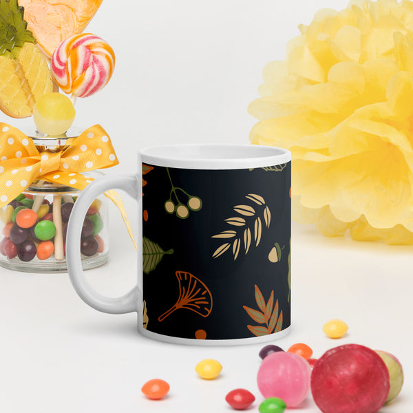 White glossy mug