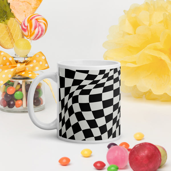 White glossy mug