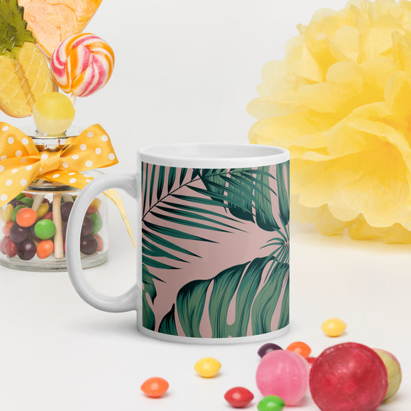 White glossy mug