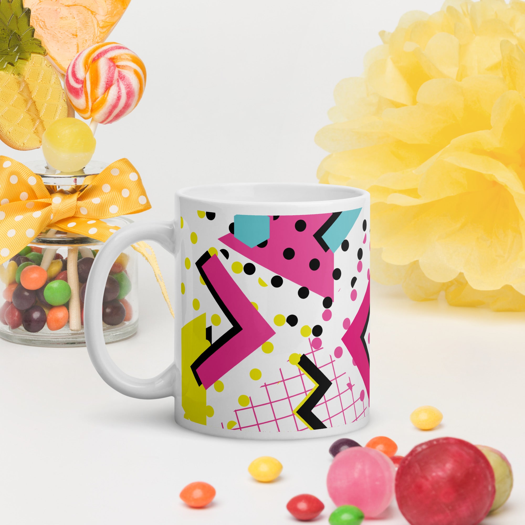 White glossy mug
