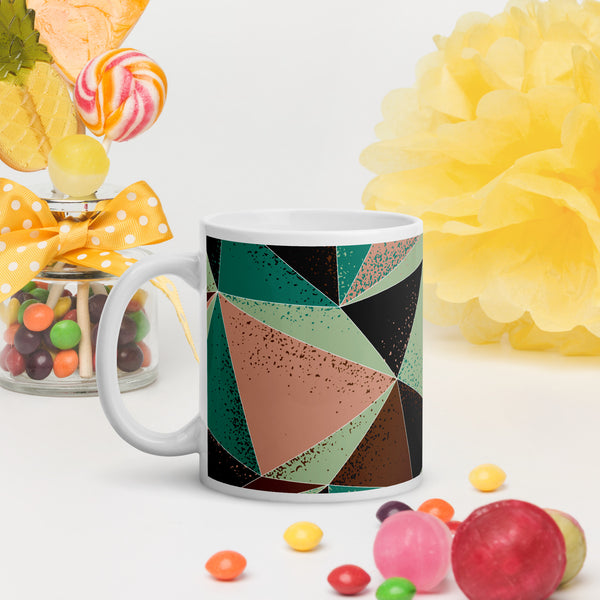 White glossy mug