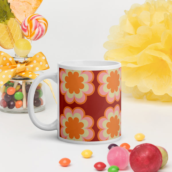 White glossy mug
