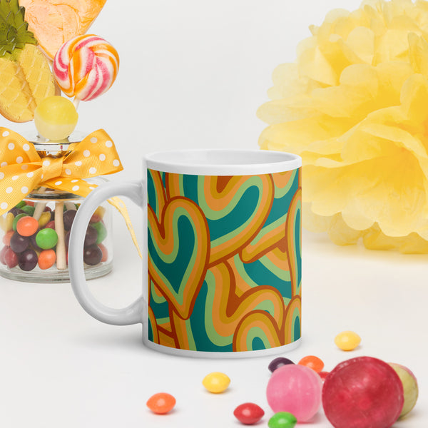 White glossy mug