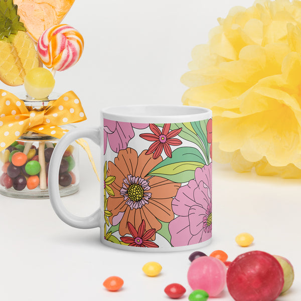 White glossy mug
