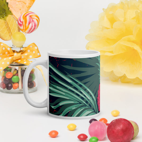 White glossy mug